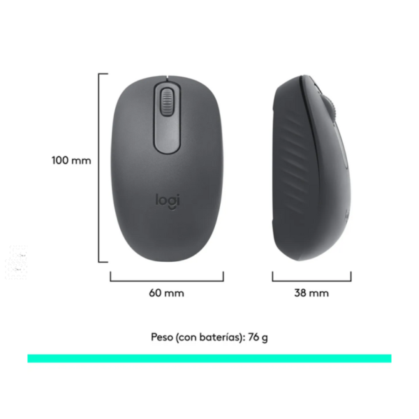 Mouse Logitech M196 Inalámbrico Bluetooth, Grafito - Image 3