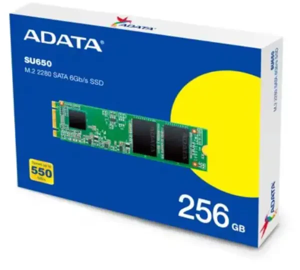 Unidad de estado sólido Adata Ultimate SU650 SU650NS38 - M.2 2280 Interno - 256GB